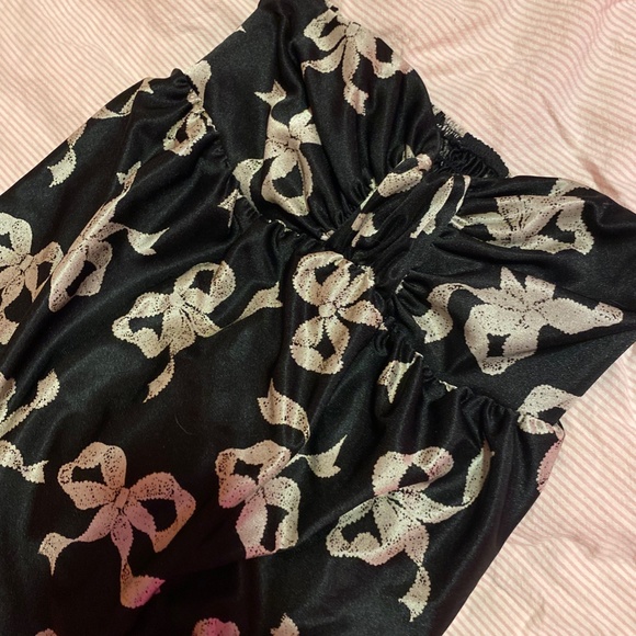 Betsey Johnson bow pattern strapless mini party dress - Picture 4 of 4